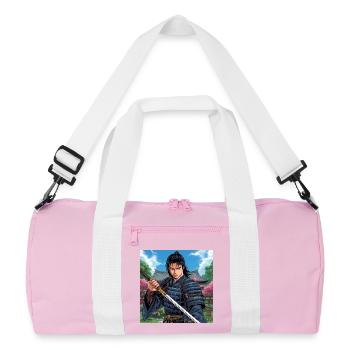 stickers style manga - Sac de sport recyclé - rose/blanc - Devant