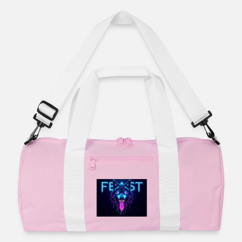 Wulf  - Recycelte Duffel Bag - Rosa/Weiß