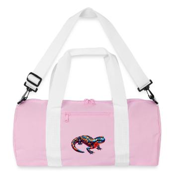 Neon Salamander Kaleidoskop - Recycelte Duffel Bag - Rosa/Weiß - Vorne