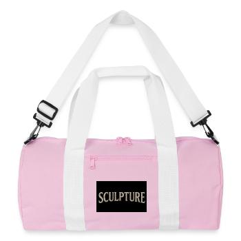 Skulptur Strukturierte Beschriftung - Recycelte Duffel Bag - Rosa/Weiß - Vorne