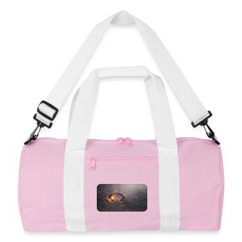 Raille de sabot dans le plancher en cendre - Sac de sport recyclé - rose/blanc - Devant