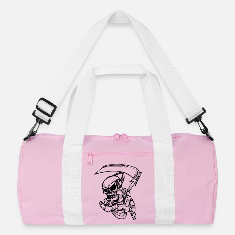 Skelett mit Sense Recycelte Duffel Bag