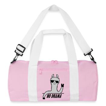No Drama Lama - Recycled Duffel Bag - pink/white - Front