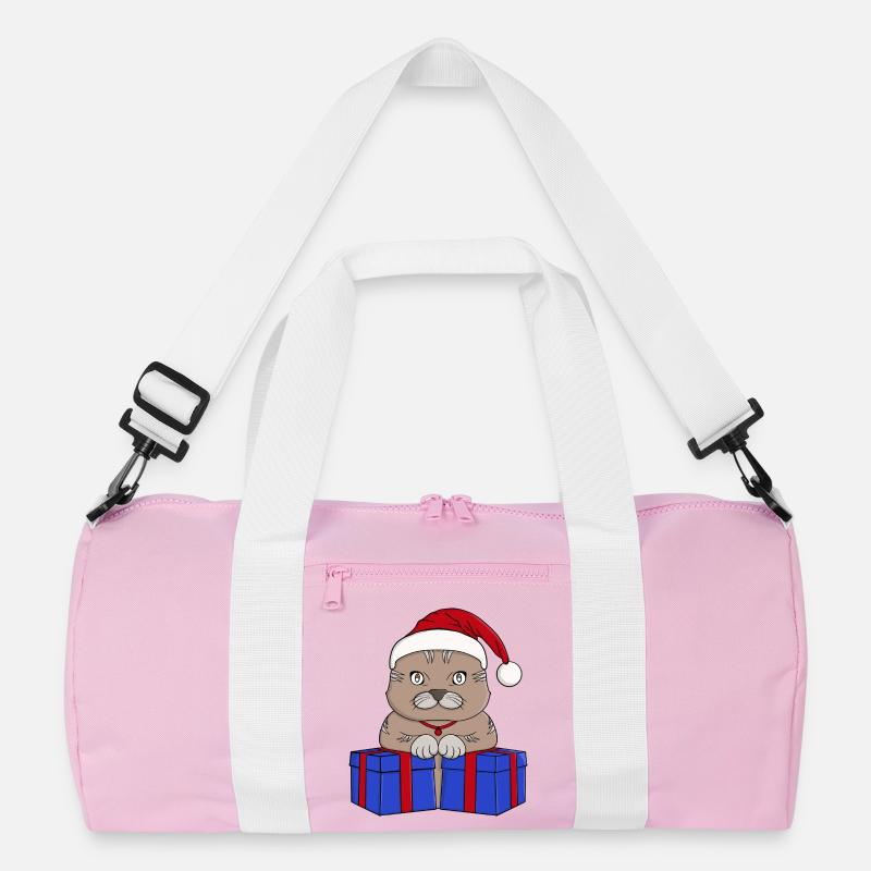 Süßes Weihnachtsmann-Kätzchen Recycelte Duffel Bag