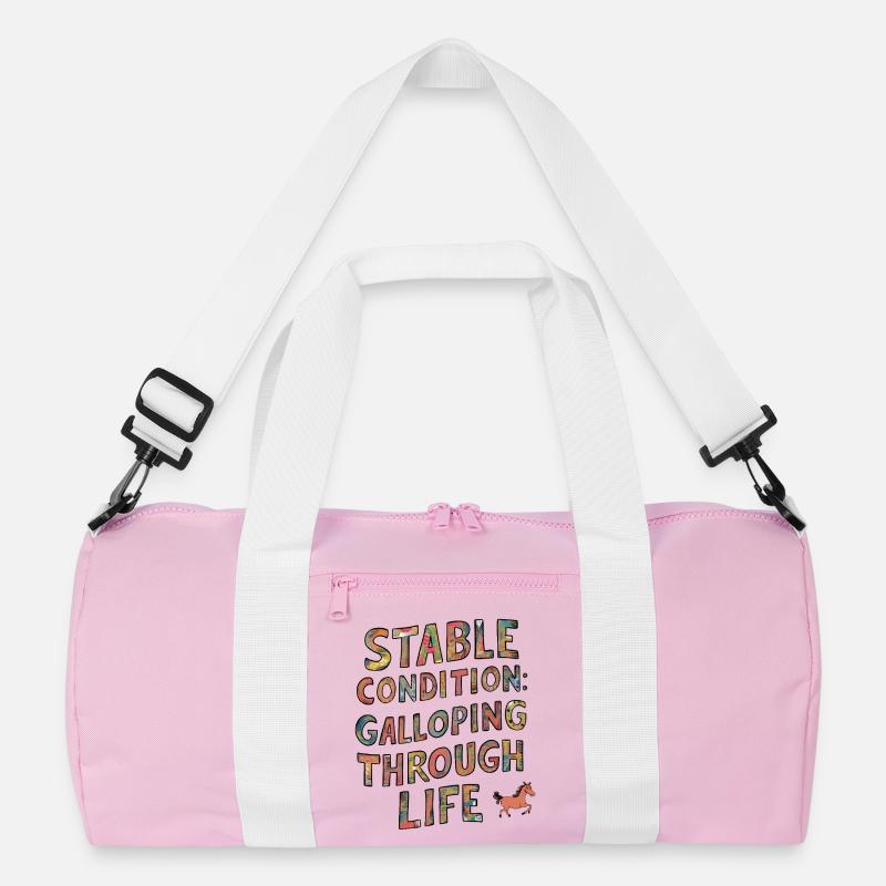 Stable condition: Galloping through life Recycelte Duffel Bag