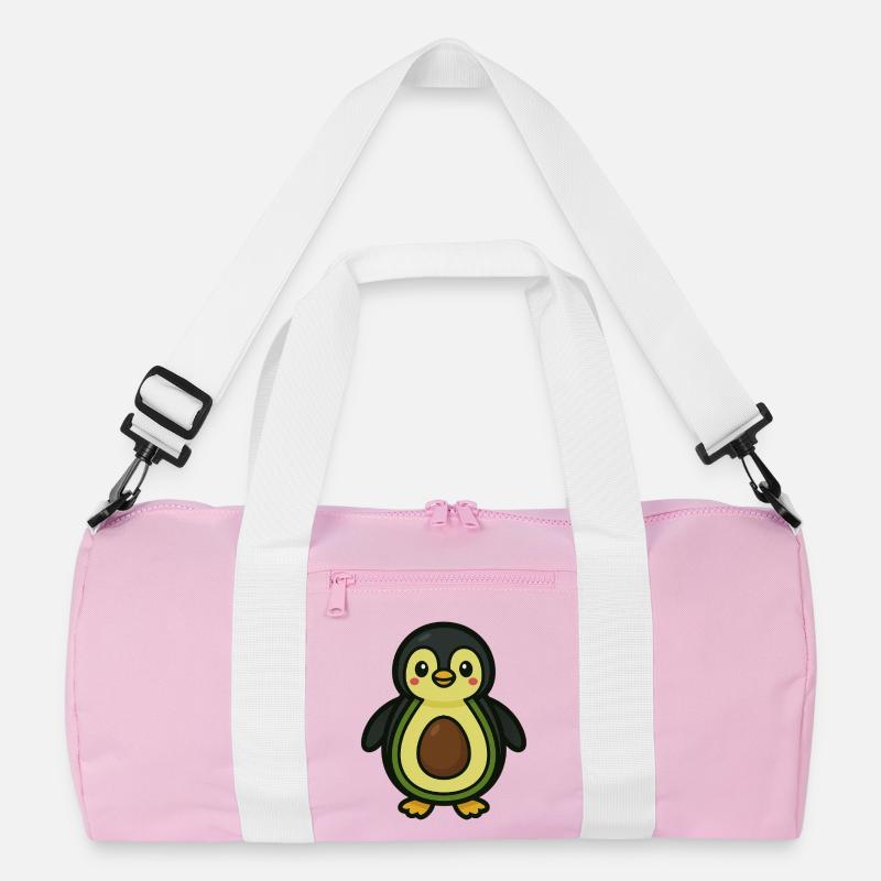 Pingucado - Recycelte Duffel Bag - Rosa/Weiß
