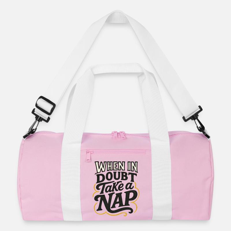 When in Doubt Take a Nap Recycled Duffel Bag