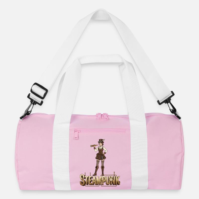 Steampunk Recycled Duffel Bag
