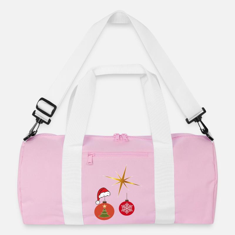 Weihnachtsstern und Weihnachtskugel Recycelte Duffel Bag