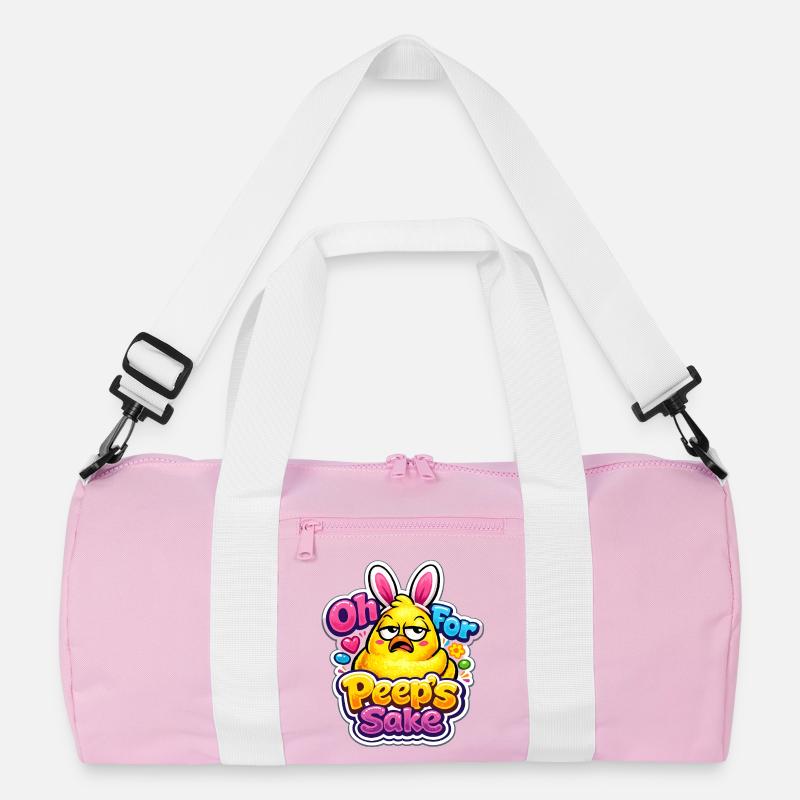 For Peeps Sake Happy Easter Easter Chick Vintage Recycled Duffel Bag