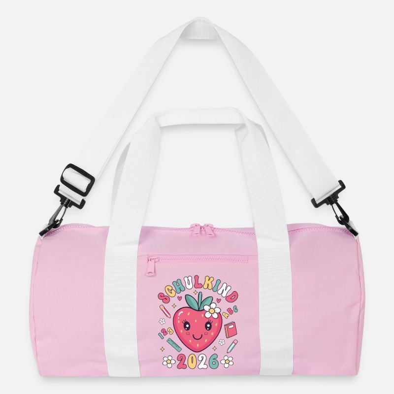 Schulkind 2026 Einschulung Erdbeere Mädchen Recycelte Duffel Bag