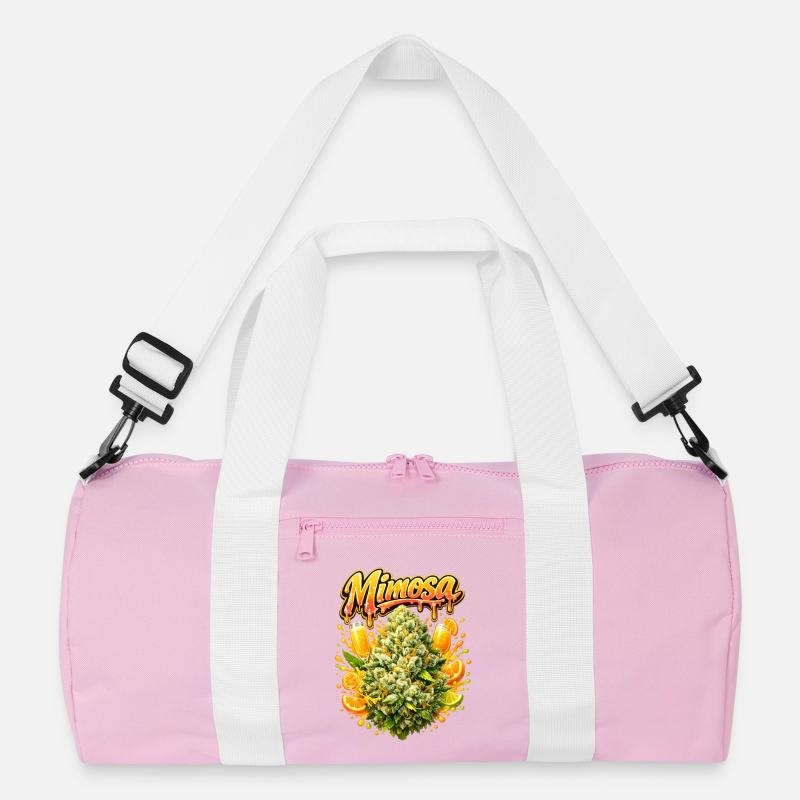 Mimosa-Graffiti-Druck - Recycelte Duffel Bag - Rosa/Weiß
