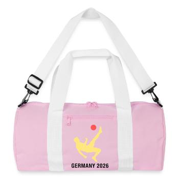 Fußballer 2026 Deutschland Fan - Recycelte Duffel Bag - Rosa/Weiß - Vorne