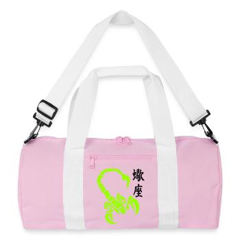 skorpion_kanji_02 - Recycelte Duffel Bag - Rosa/Weiß - Vorne