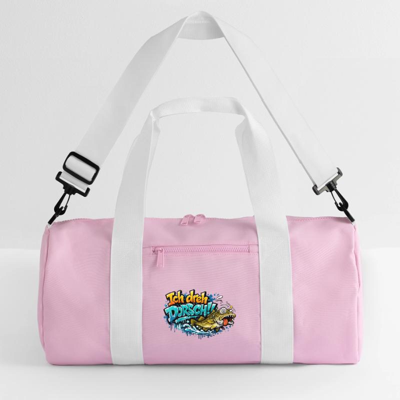 I Shoot Cod Graffiti Fish Recycled Duffel Bag