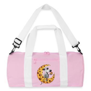 The Mouse Love Cheese - Recycled Duffel Bag - pink/white - Front
