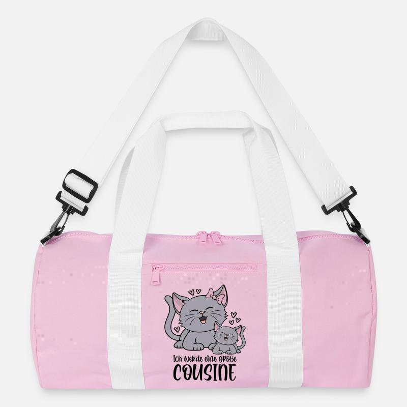 Ich werde eine große Cousine - Katze Katzen Kinder Recycelte Duffel Bag