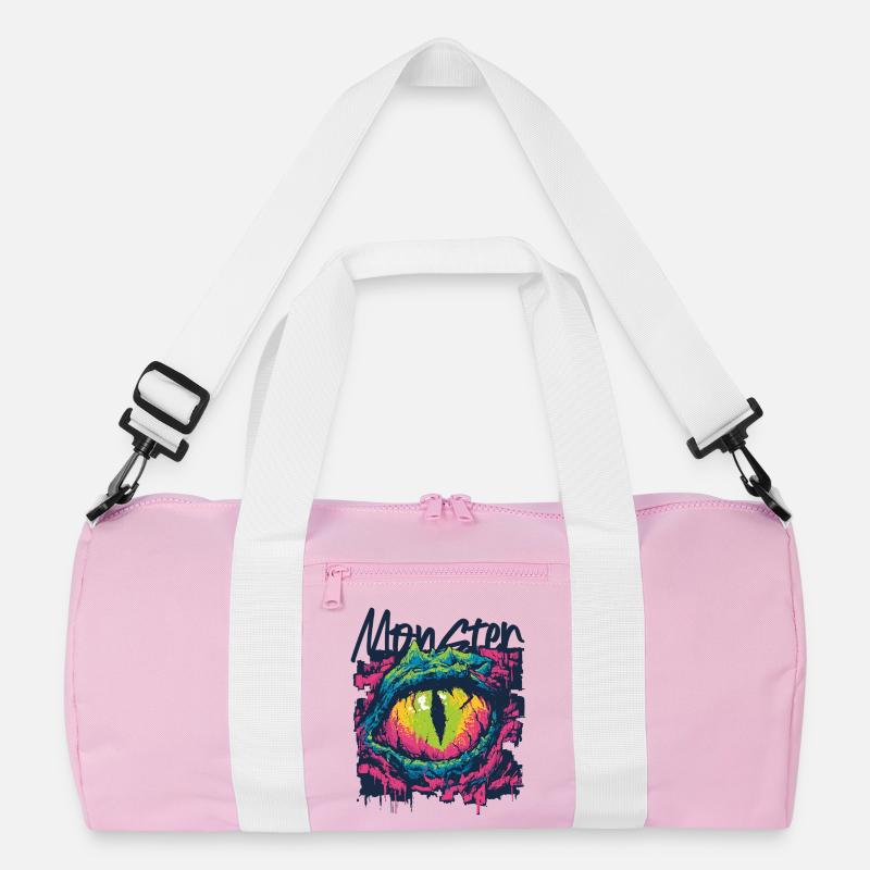 Neon-Drachenaugen-Graffiti Recycelte Duffel Bag