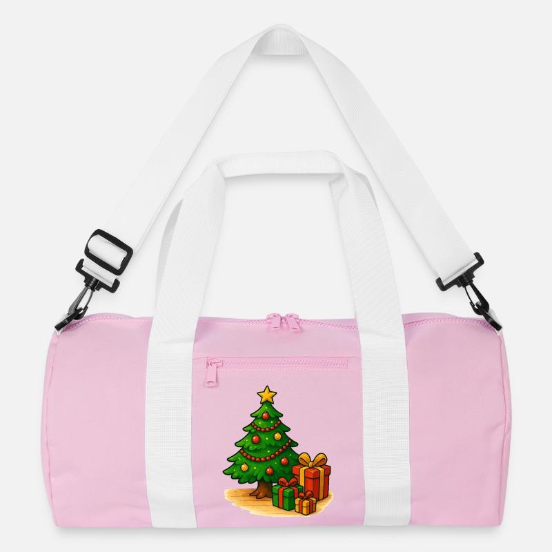 Weihnachtsbaum mit Geschenken Muster Recycelte Duffel Bag