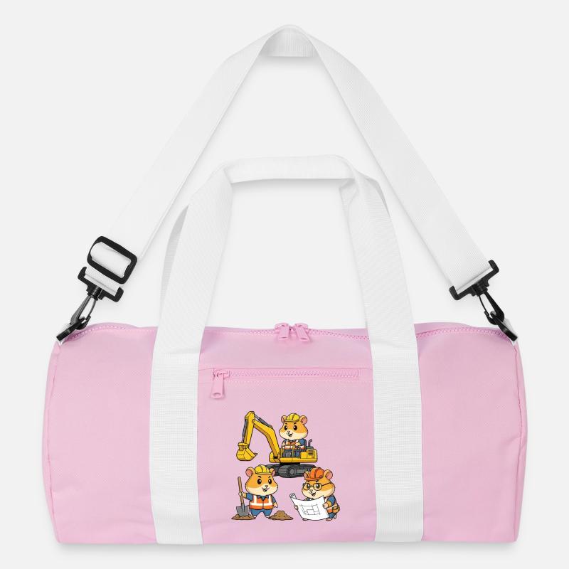 Hamster Construction Worker Recycled Duffel Bag