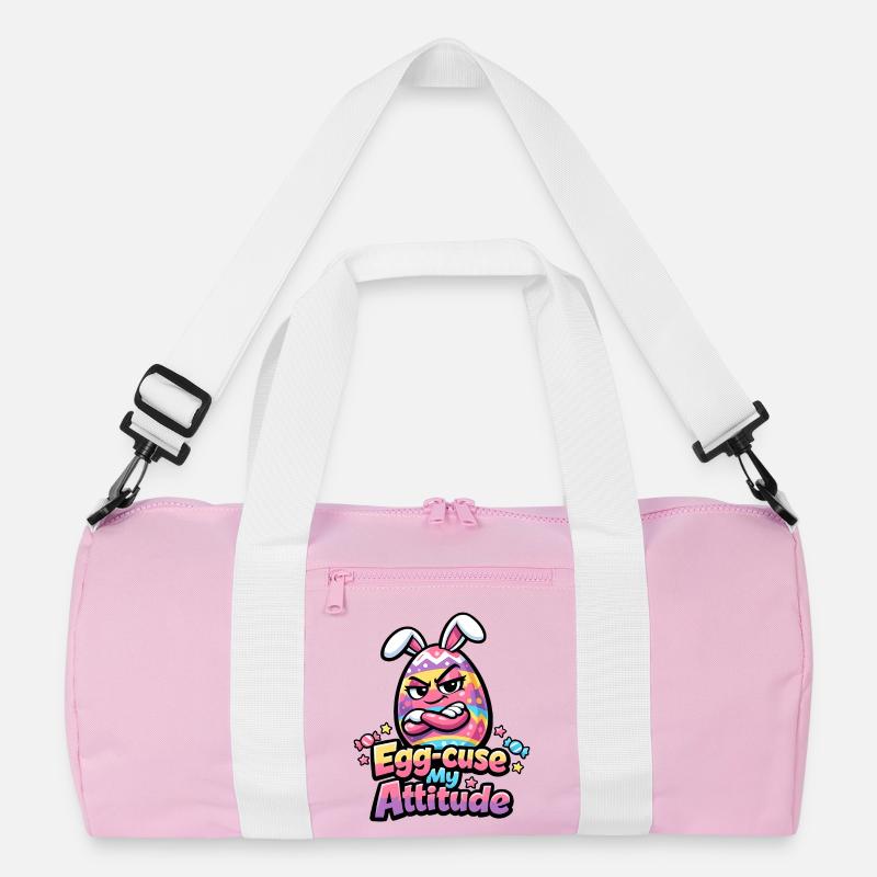 Egg-Cuse My Attitude Ostern Recycelte Duffel Bag