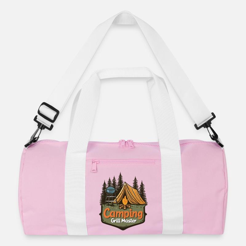 Camping Grilling Saying Camping Grill Master Camper Recycled Duffel Bag