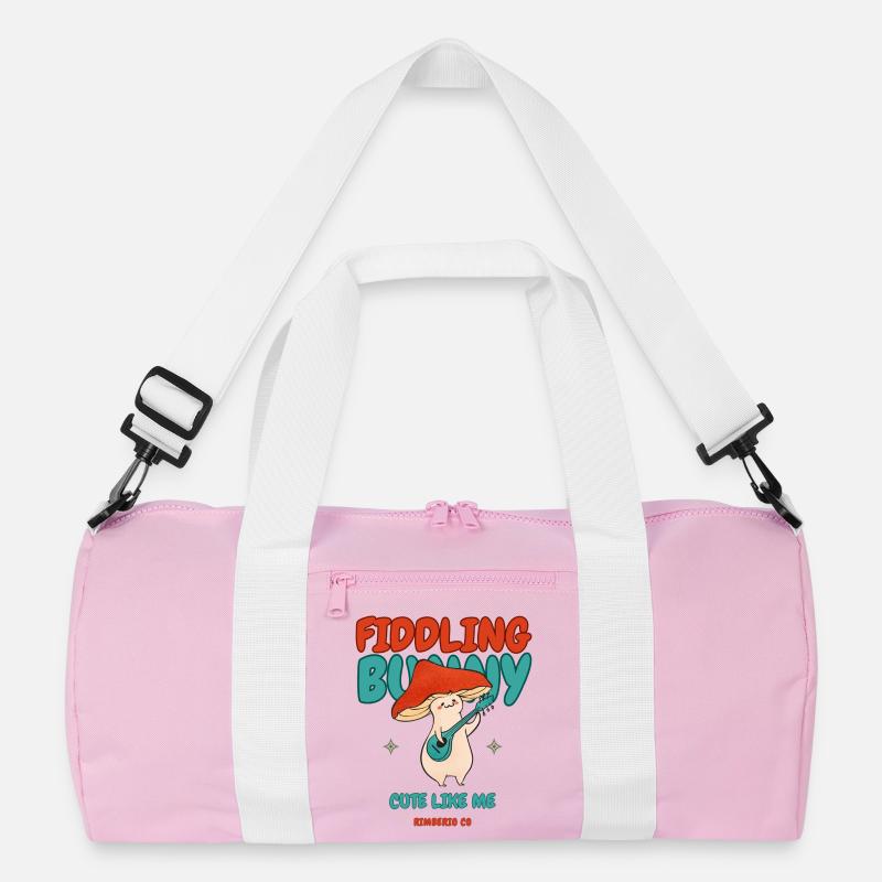 Fiddling Magic Mushroom Rabbit Recycled Duffel Bag