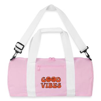 Gute Vibes Bubbly Orange Schrift - Recycled Duffel Bag - pink/white - Front