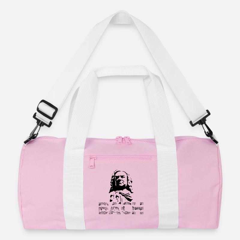 Johann Sebastian Bach - Recycelte Duffel Bag - Rosa/Weiß