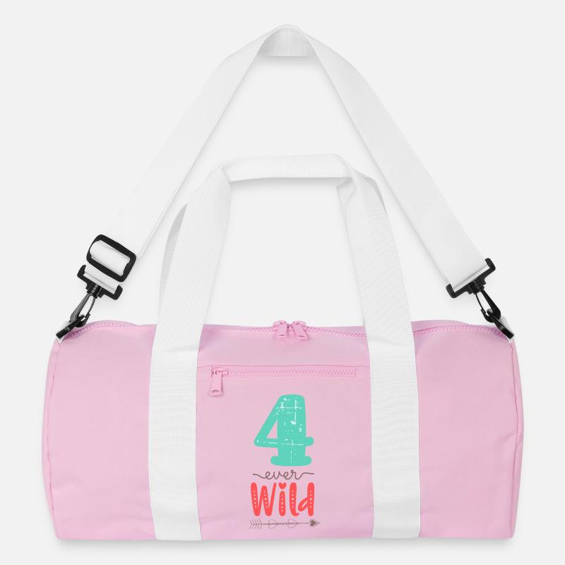 Four Ever Wild 4. Geburtstag Geschenk Mädchen Recycelte Duffel Bag