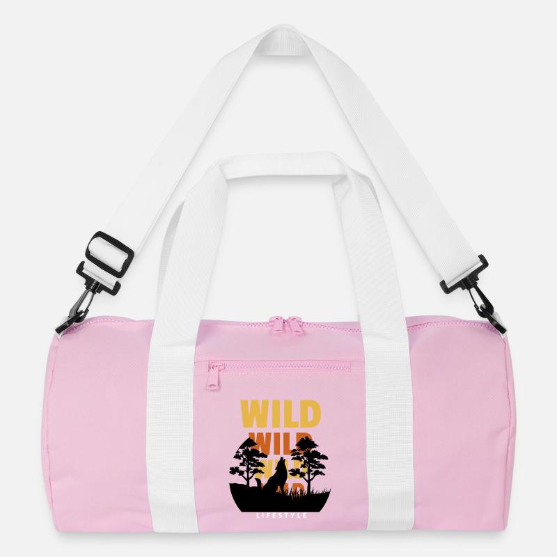 Wild Wild Lifestyle 2 - Recycelte Duffel Bag - Rosa/Weiß
