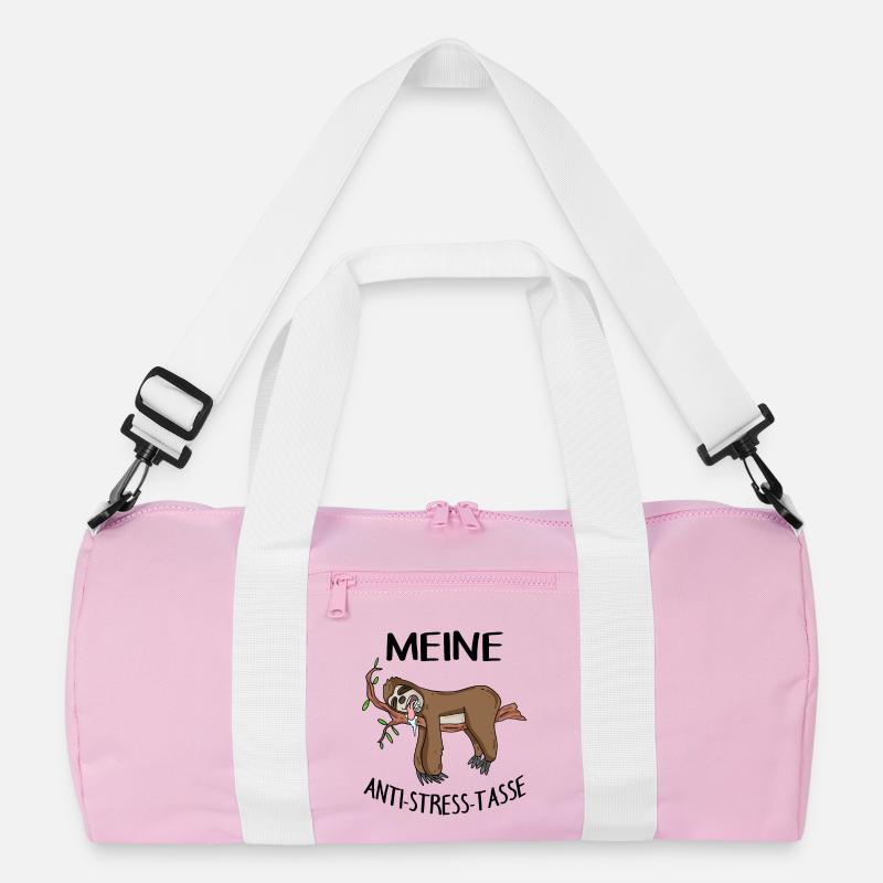 Tasse Faultier Kaffeetasse - Recycelte Duffel Bag - Rosa/Weiß