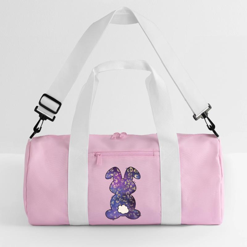 Leopard Pattern Rabbit Easter Recycled Duffel Bag