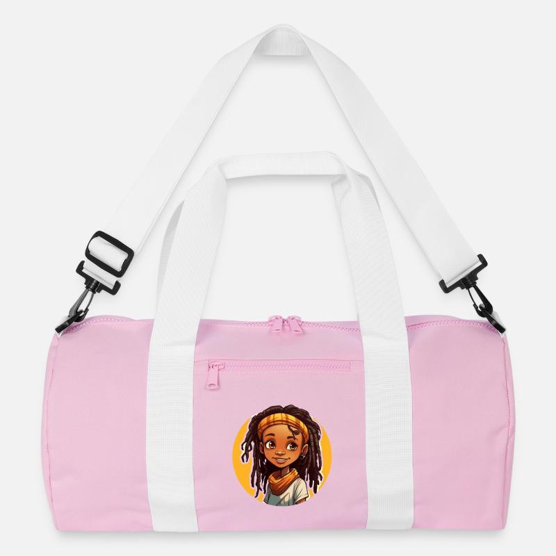 Lässiger Dreadlocks-Stil mit bunter Kopfbedeckung Recycelte Duffel Bag