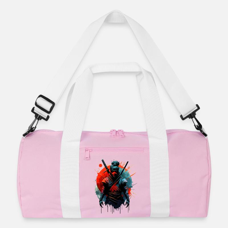 Kriegerischer Ninja Samurai Japan Recycelte Duffel Bag