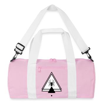 Spinne - Recycelte Duffel Bag - Rosa/Weiß - Vorne
