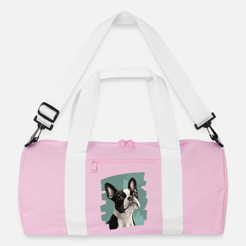 Boston Terrier Recycelte Duffel Bag