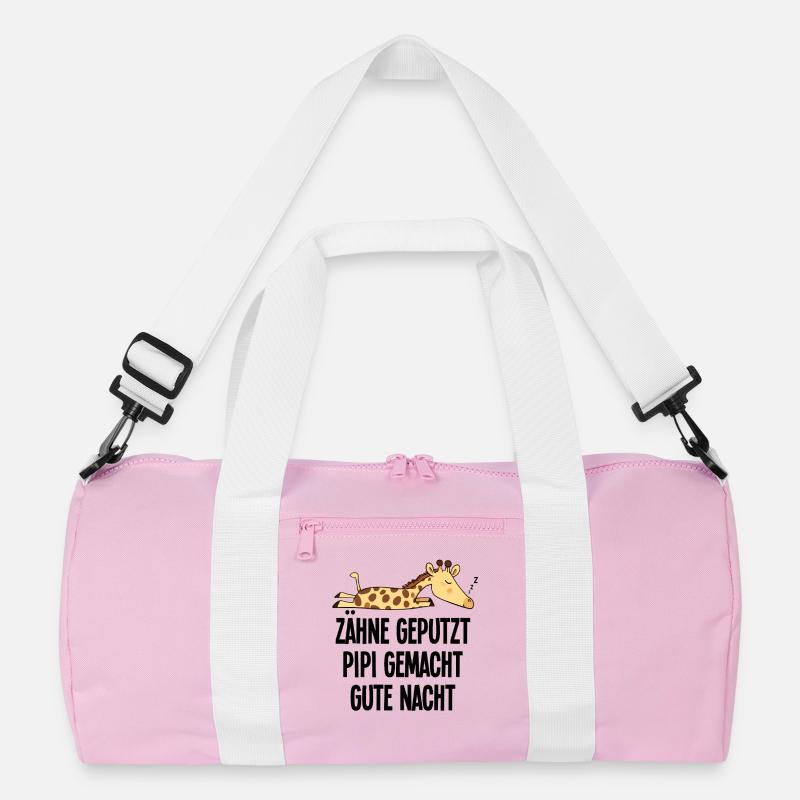 Giraffe Good Night Funny Teeth Brushed Gift Recycled Duffel Bag