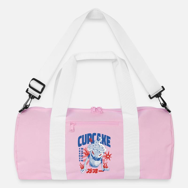 Japanischer Cupcake - Recycelte Duffel Bag - Rosa/Weiß