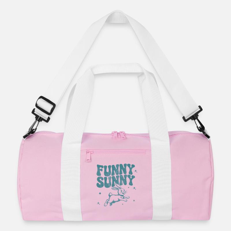 Verspieltes Hasen-Comic-Design Recycelte Duffel Bag