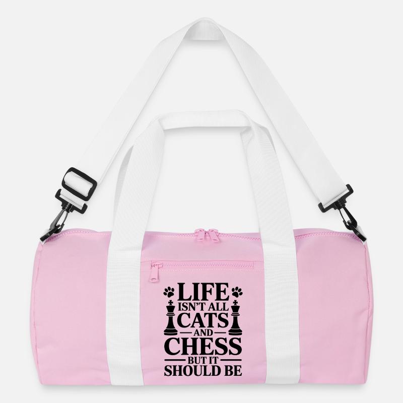 Chess Saying Chess Player Cat Chess Gift Recycled Duffel Bag