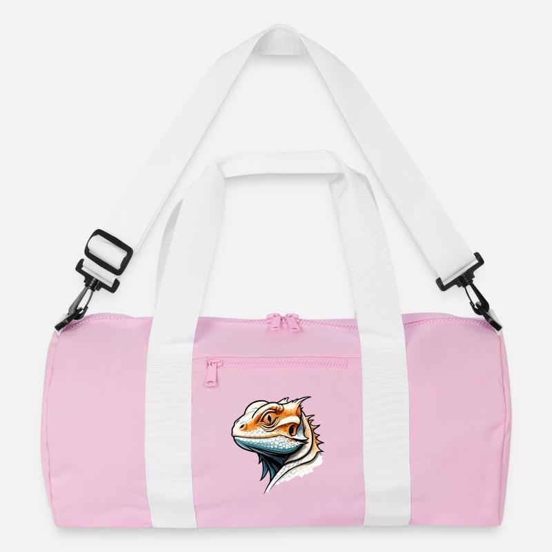 Eidechse im Comicstil Recycelte Duffel Bag