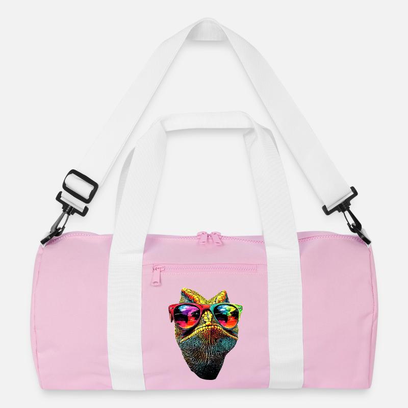 Chameleon Lizard Reptile Chameleon Iguana Lizard Recycled Duffel Bag