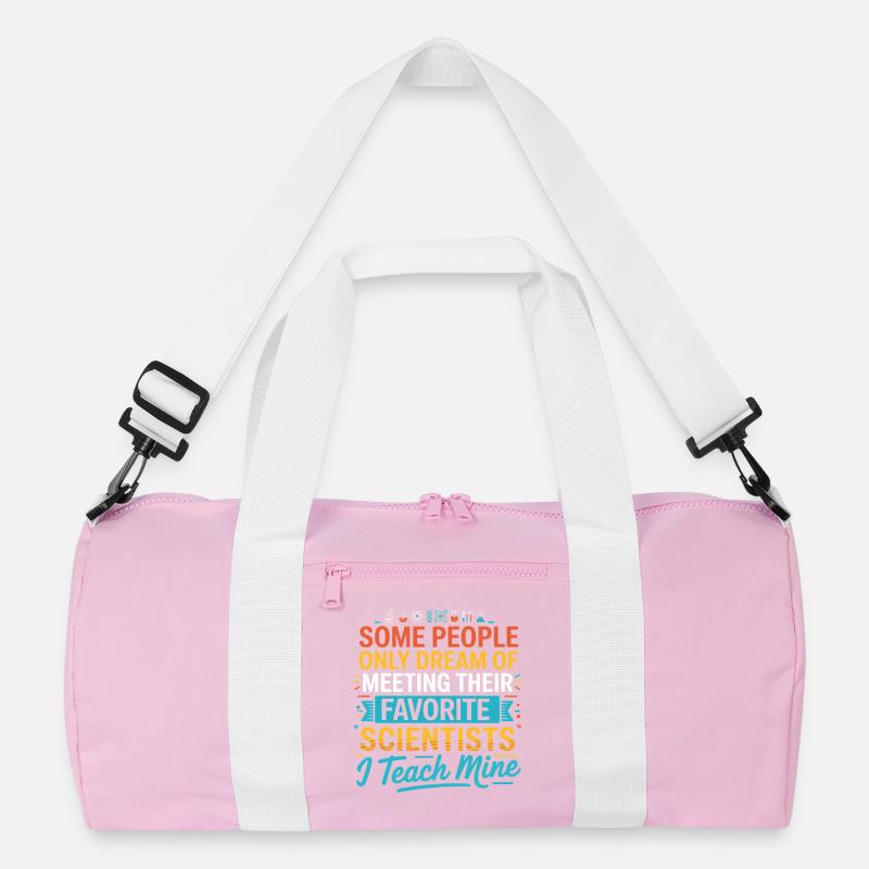 Science Lover Saying - Recycled Duffel Bag - pink/white