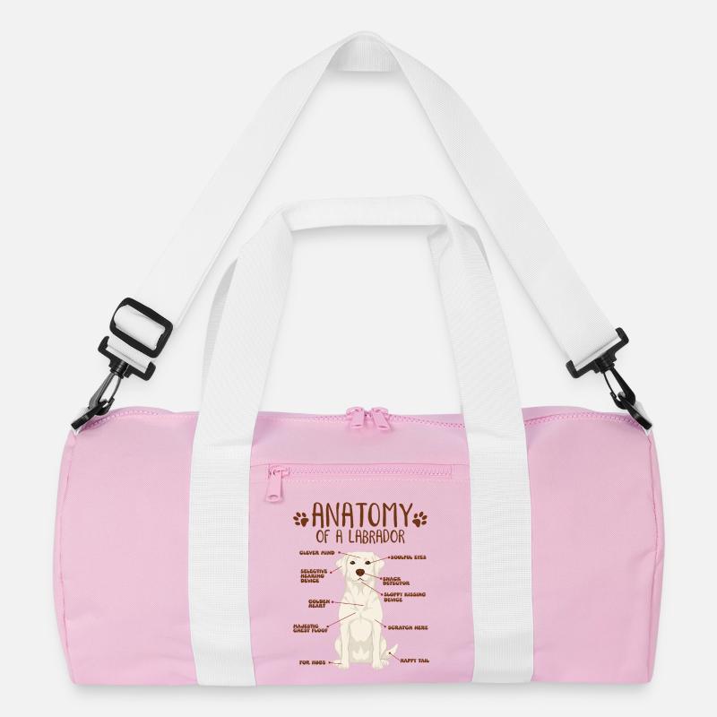 Anatomie eines white Labradors Recycelte Duffel Bag