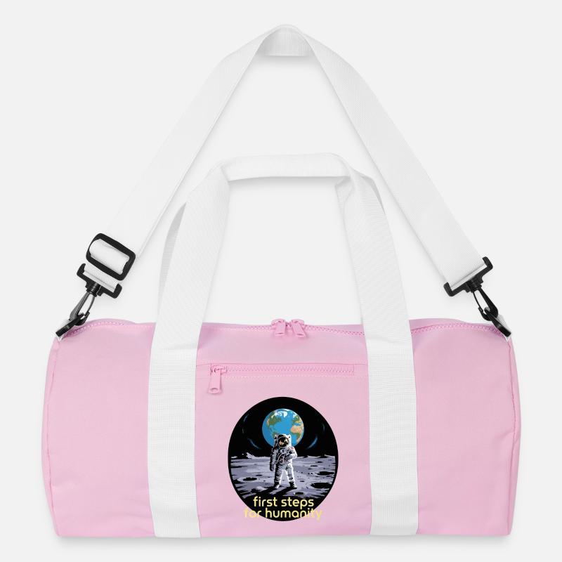 First Steps for Humanity Astronaut Moon Recycled Duffel Bag