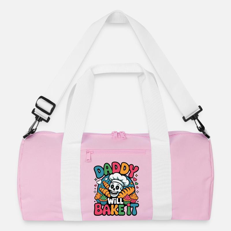 DADDY WILL BAKE IT Skull Bakery Design Recycelte Duffel Bag
