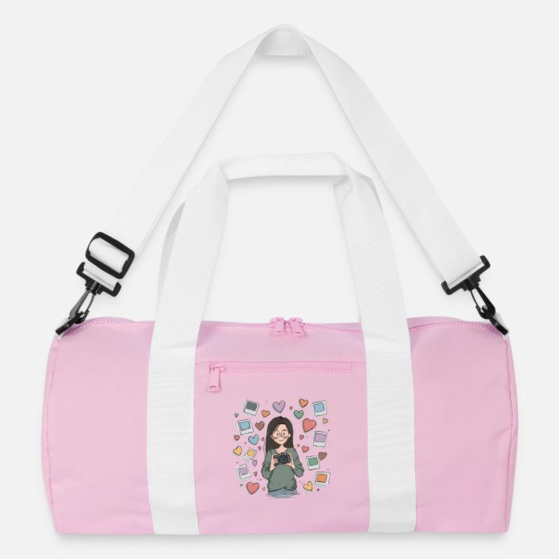Herzfotografin mit Bildern Recycelte Duffel Bag
