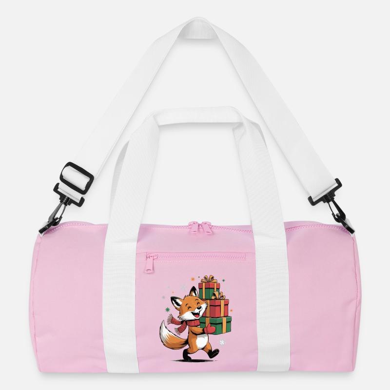 Fuchs mit Weihnachtsgeschenken Recycelte Duffel Bag