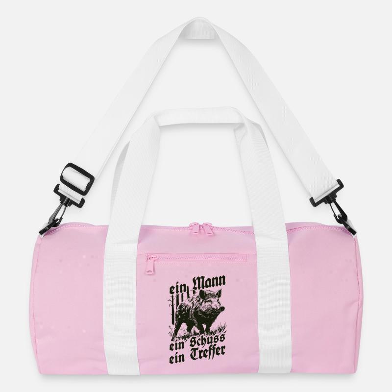 Ein Mann ein Schuss ein Treffer Wildschwein Jagd Recycelte Duffel Bag